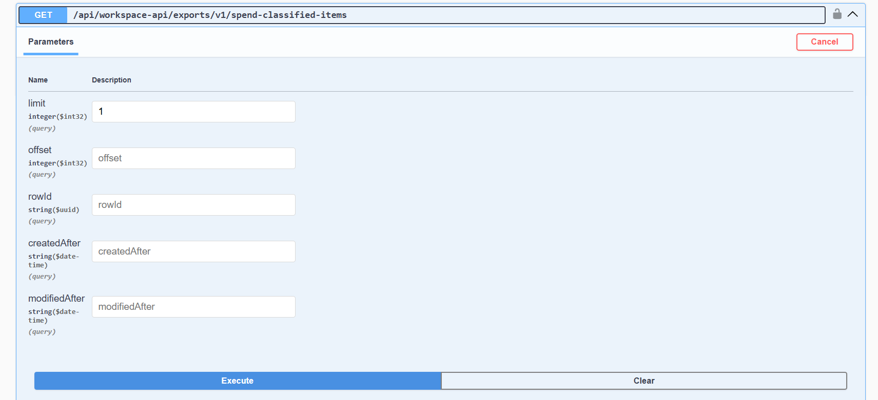 Export API Swagger 6