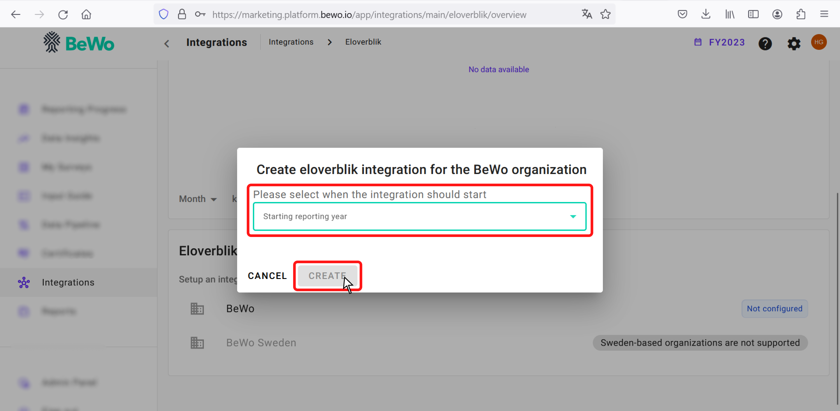 Create eloverblik integration