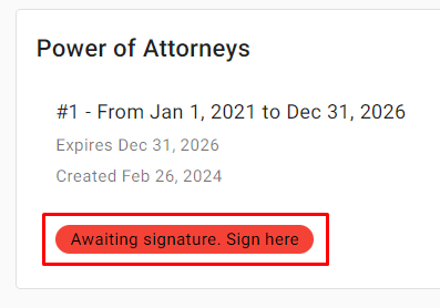 Sign power of attorneys