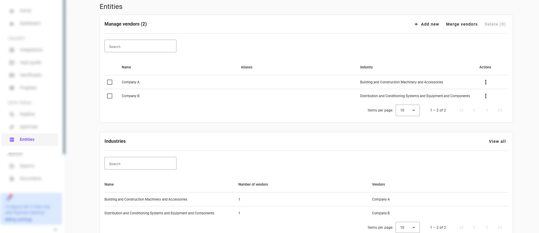 Vendor Management Overview